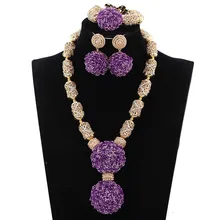 Handmade Green African Beads Nigerian Bridal Jewelry Set Marvelous Design Free Shipping PJW136