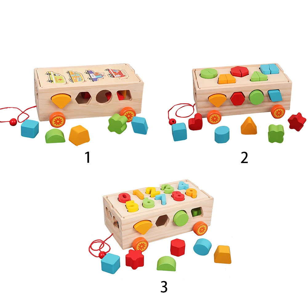 Сортировщик Танграм автомобиль форма обучающая Игрушечная машина строительный блок дети ребенок подарок модель трейлер головоломки