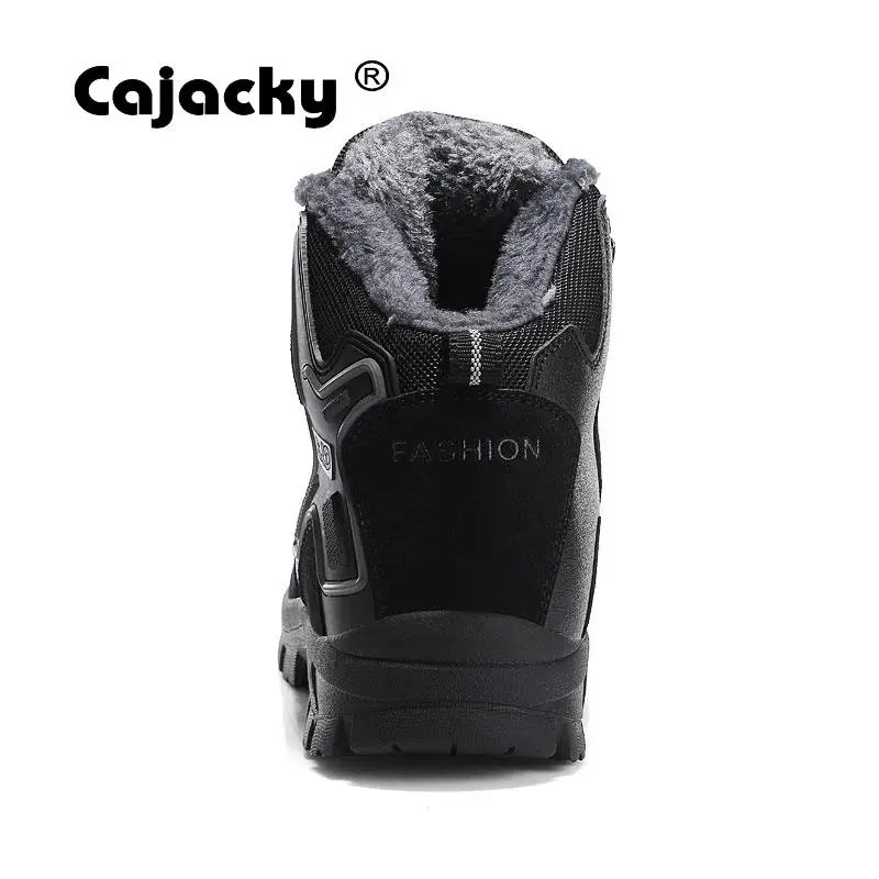 Cajacky/Брендовые мужские ботильоны с мехом сезон осень зима зимние ботинки мужская
