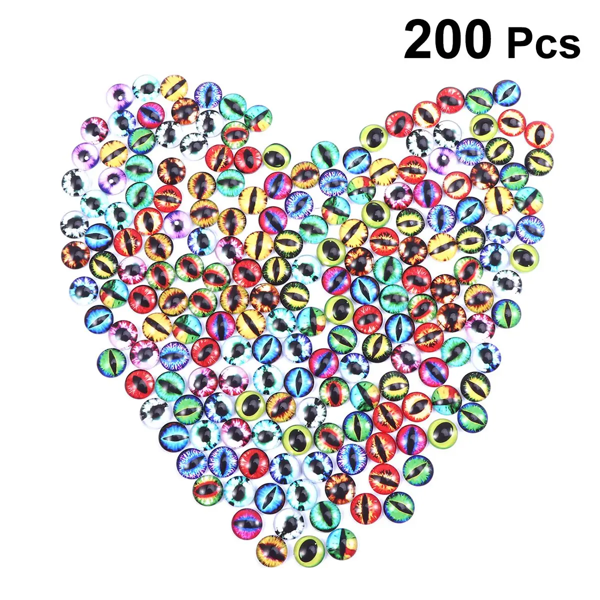 200 шт DIY мозаика стекло Сменный стеклянный дракон глаз многоцветные вставные кнопки кабошоны для изготовление браслетов