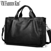 VM FASHION KISS, деловой Повседневный портативный портфель из натуральной кожи для ноутбука, тканевые сумки через плечо, Офисные Сумки для мужчин