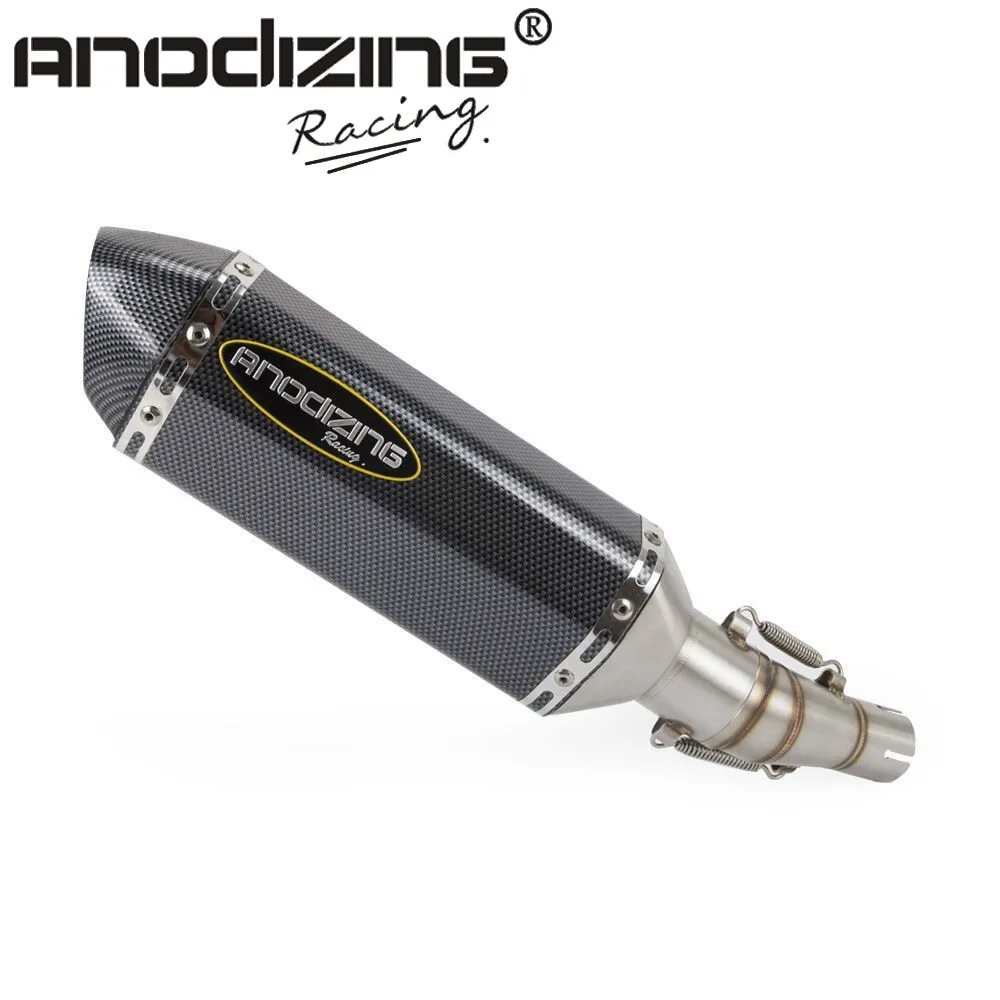 Para Kawasaki Z250 Z300 Ninja 300 2013-2017 Ninja 250R 08-12 sistema de escape resbalón en el silenciador tubo enlace medio tubo de Escape Slip-On