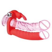 Sex Products Anal Lock Dildo Silicone Butt Plug G-spot Messager with Penis Ring Lock For Couples Anal Beads Plug Sex Shop