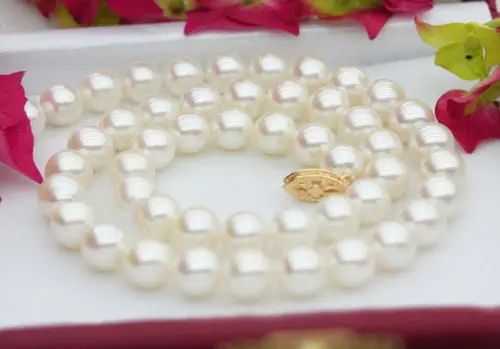 

fast 17" PERFECT!9-10MM AKOYA PEARL NECKLACE AAA