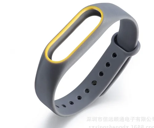 Сменный ремешок для Xiaomi Mi band 2, регулируемый браслет, мягкий силиконовый ремешок, умный Браслет, наручные часы TSLM1 - Цвет: Хаки