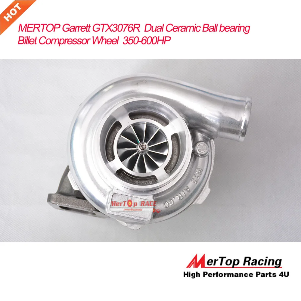 

MERTOP T3 Universal Dual Ceramic Ball Bearing GT3076 GTX3076R Anti-Surge Turbo Billet compressor Wheel Turbocharge 350-600HP