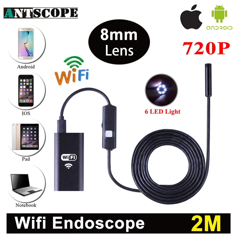 

Antscope Iphone Endoscope Camera IOS Android 720P Wifi Boroscope Waterproof Camera Endoscopic Android iOS Boroscope Camera 46