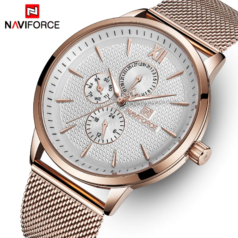 

NAVIFORCE Mens Watches Top Brand Luxury Waterproof Wrist Watches Ultra Thin Date Simple Casual Quartz Watch For Men Sports Clock
