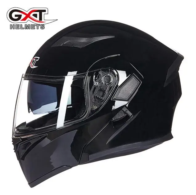 GXT модульный мотоциклетный шлем с откидной крышкой Capacete da Motocicleta мотошлем Casque Kask Helm Dual Visors мужские гоночные шлемы - Цвет: 1