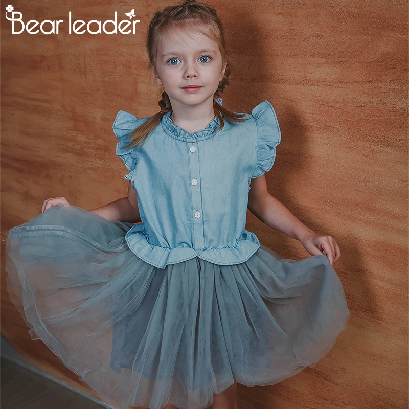 Bear Leader Girls Dress New Spring Long sleeve Kids Dresses Dot Polka Princess Dress for Children Girl Vestidos