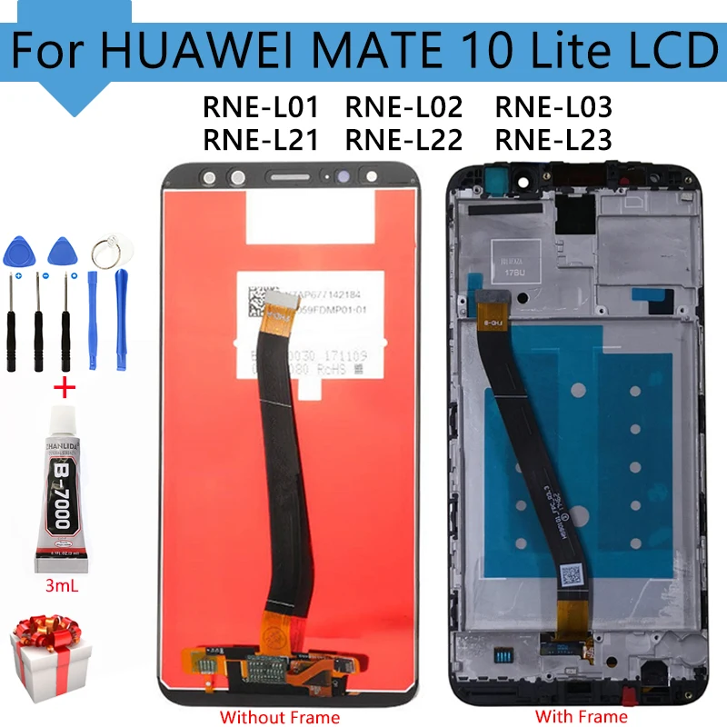 

5.9" For HUAWEI Mate 10 Lite LCD Display Touch Screen For Mate 10 Lite RNE-L01 02 03 21 22 23 Original LCD With Frame Assembly