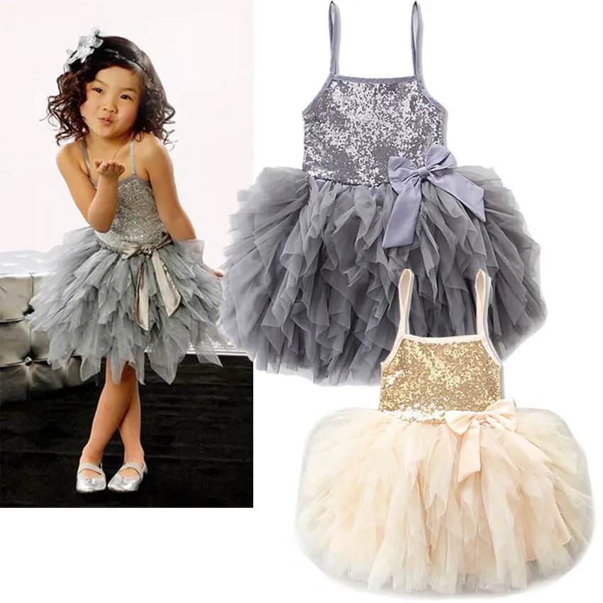 

2018 Fashion Cute Girls Princess Ball Grown Bow Dress Kids Baby Party Wedding Pageant Lace Dresses Clothes