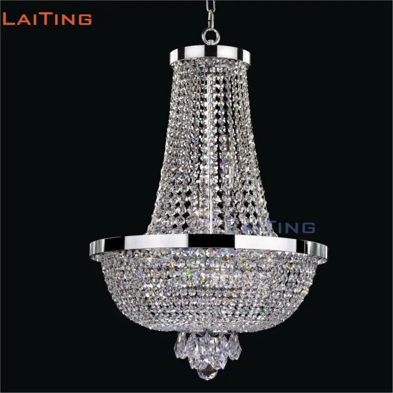 

Elegant Silver Crystal Pendant Light Lamp Chrome Crystal Pendant Lighting Fixture +Free shipping