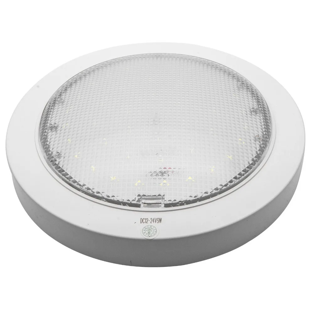 Luz de Led 9w para Panquecas Caravana Cabine Interior Teto Domo Luz Branca 12v rv 9 Automóveis e motos