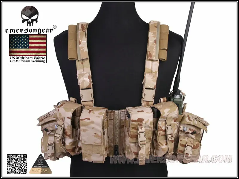 Emersongear LBT 1961A-R Chest Rig Tactical Vest Airsoft Combat Gear USA Nylon Cordura Multicam Arid EM2977MCAD