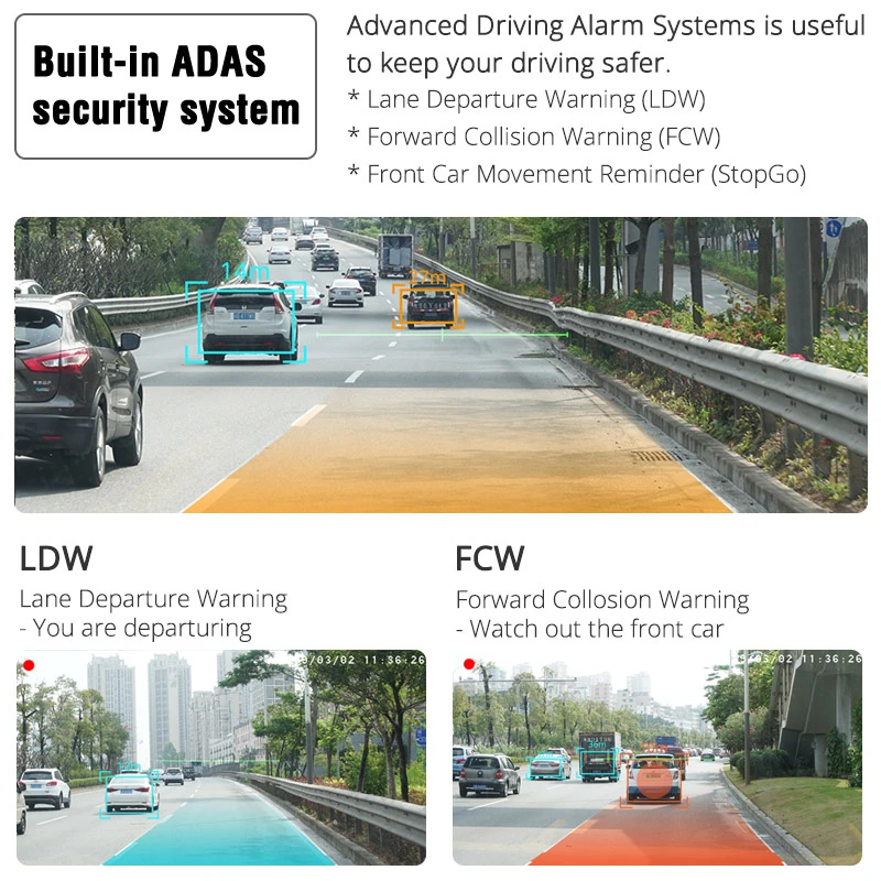  Original U2 Mini Car DVR Camera Full HD 1080P ADAS Auto Digital Video Recorder Dash Cam Android Mul