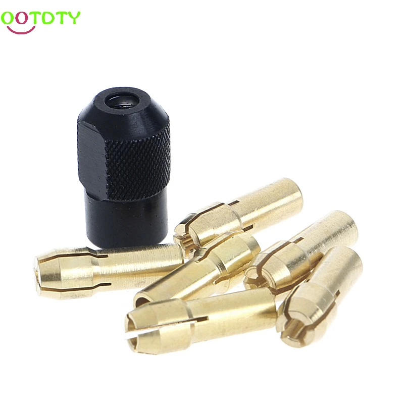 

7pcs/lot dremel Brass Collet 1.0/1.6/2.0/2.4/3.0/3.2 +dremel check M8*0.75 Fits Dremel Rotary Tools dremel accessories