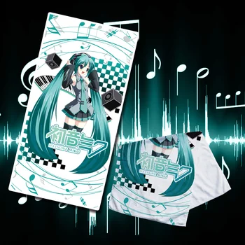 

Anime JK Hatsune Miku Cosplay Beach Face Bath Towel Japan Cartoon Girl Soft Facecloth Washcloth
