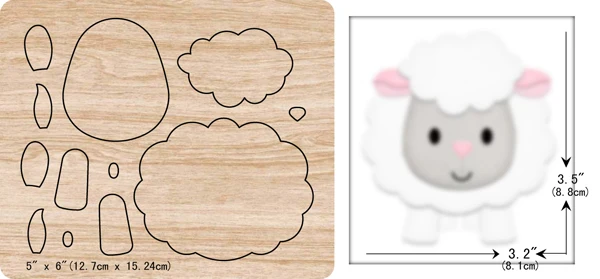

DIY New sheep wooden dies cutting dies for scrapbooking Thickness/15.8mm/Multiple sizes /V-682