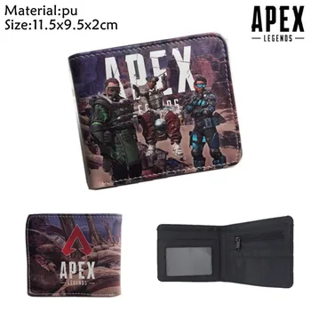 

Game Apex legends PU Short Wallet Bifold Photo Card Holder Layers Purse Boys Girls Coin Pocket leather Cartoon printing Wallets
