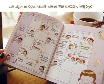 

20 sheet Kawaii Diary Decoration Scrapbooking Stickers Girls Print Transparent PVC Stationery Planner Diary Stickers