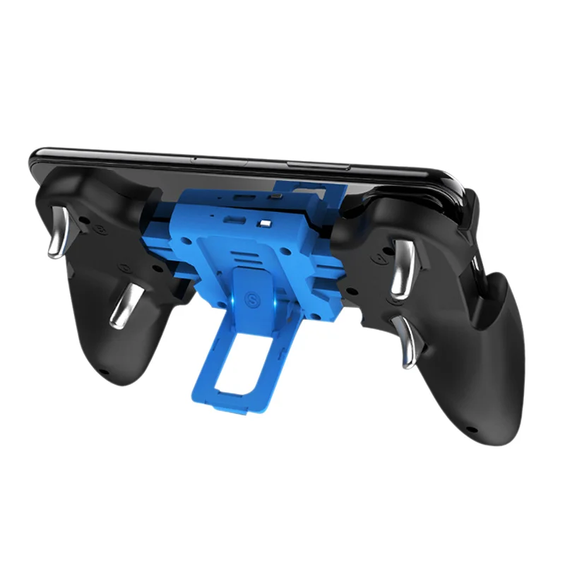  2-in-1 Handle and Bracket Smart Phone Mobile Games L1R1 Shooter Controller PUBG Holder Bluetooth Co