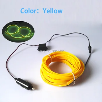 

High-grade 10Colors Choice 4Meters Flexible 2.3mm-Skirt EL Wire LED Strip Neon Light For Glowing Wedding Decoration