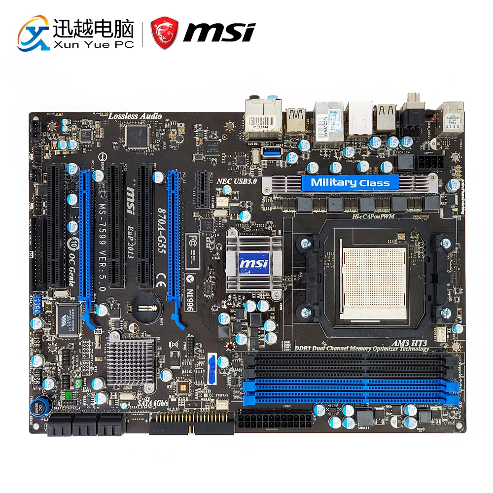 

MSI 870A-G55 Desktop Motherboard For AMD 770 Socket AM3 DDR3 32G SATA3 USB3.0 ATX