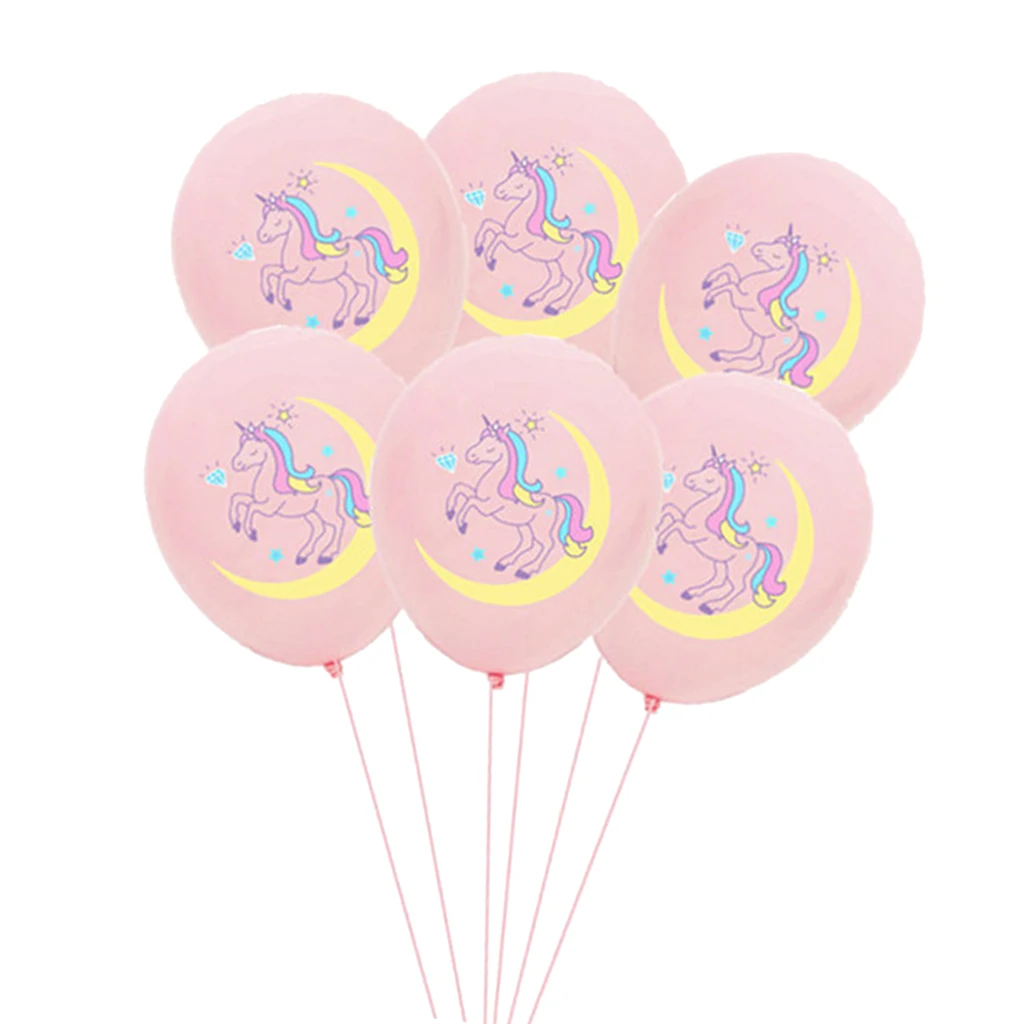 10PCS Clear Balloons Foil Confetti Transparent Balloons with Colorful Sequin Cartoon Pictures Unicorn Birthday Party Decorations