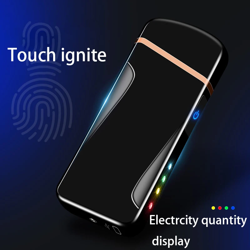 Зажигалка с двойной дугой USB для сигарет курения Электронная плазменная