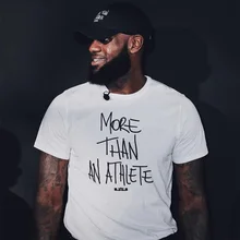 Футболка с надписью «More Than An Athlet LeBron James LA», Хлопковая мужская футболка, новая мужская футболка, Мужская модная футболка унисекс