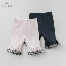 DB10769 нижнее белье в стиле бренда dave bella/летнее платье для маленьких девочек; Одежда для новорожденных малышей Шорты детская эксклюзивная Штаны