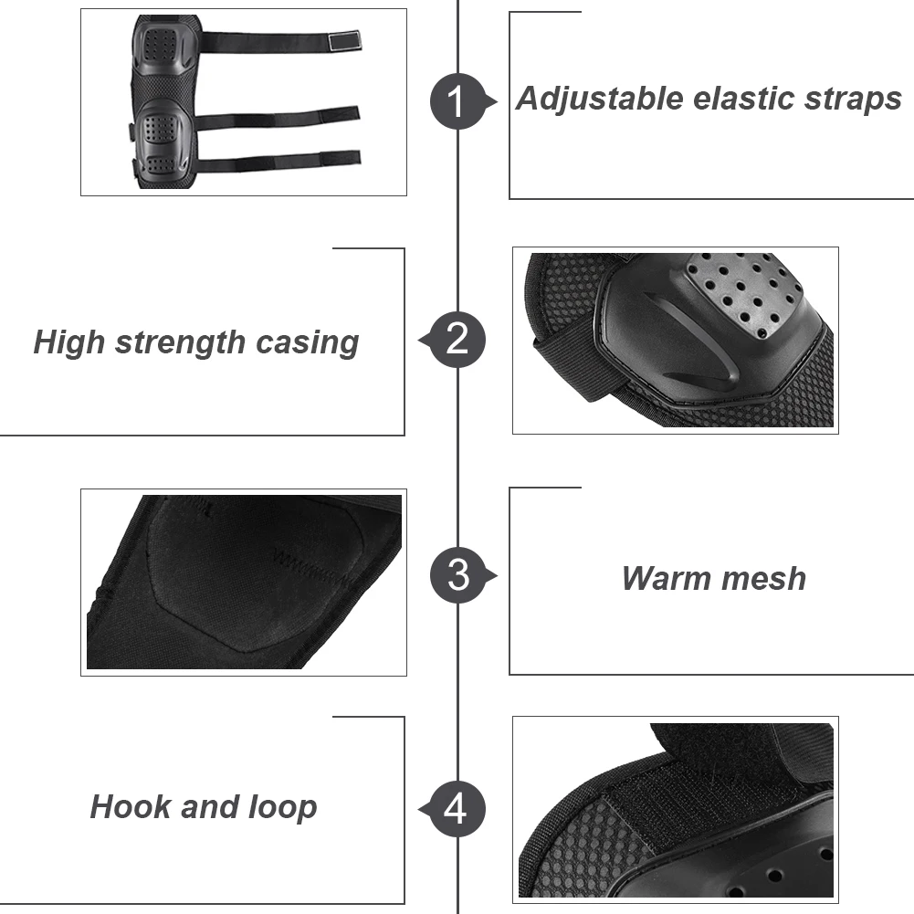 4 шт. налокотники Наколенники Защита тела Броня набор для взрослых Мотоцикл Мотокросс Велоспорт катание гонки защитное снаряжение