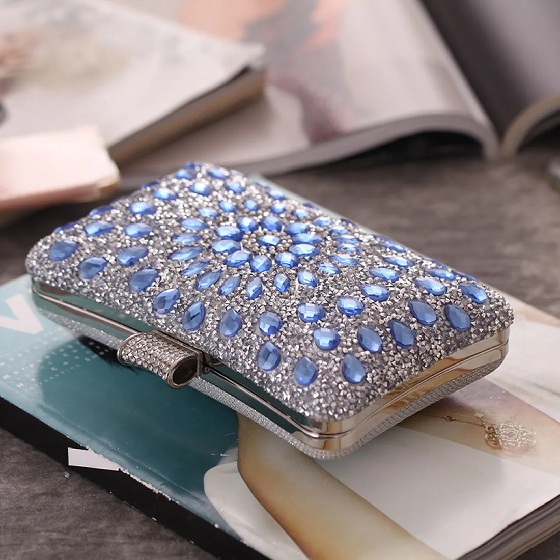 Роскошные женские Стразы клатч вечерняя сумочка мини Bolsa Feminina Свадебная