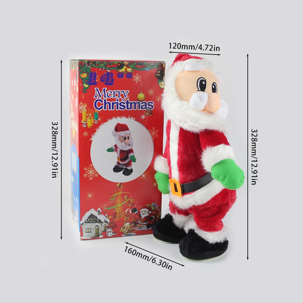 Electric Dancing Christmas Santa Claus Musical Toy Doll Xmas New Years Kids Children Gifts Christmas Decoration for Home in Pendant & Drop Ornaments from