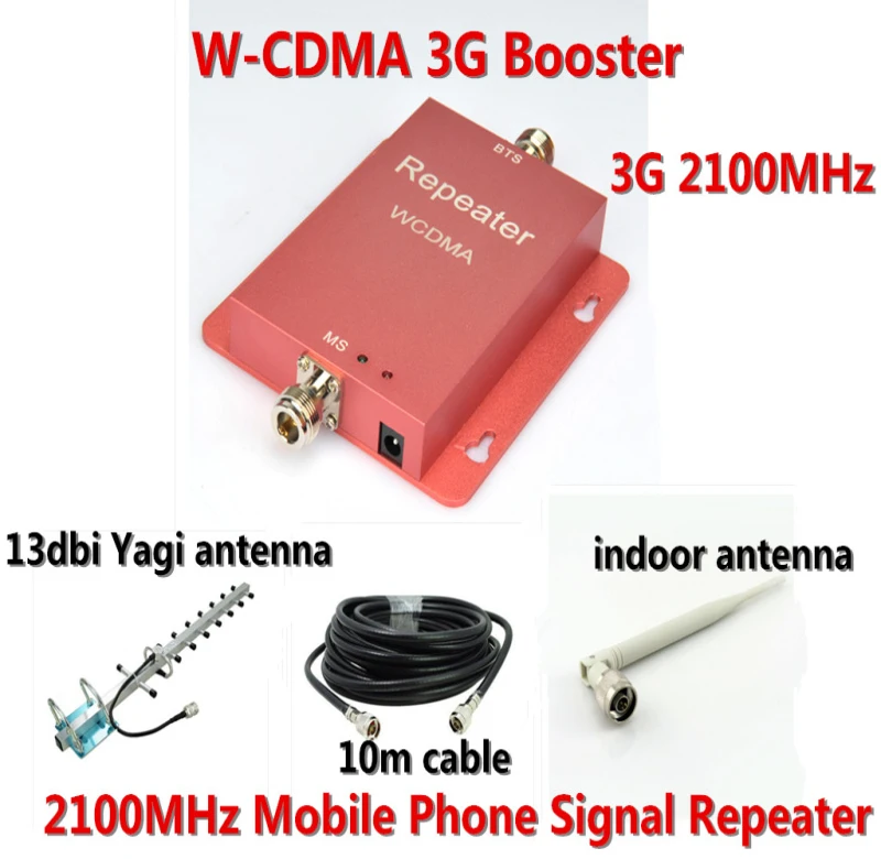 

Best price ! WCDMA 3G Repeater , Cell Phone Signal Booster Extenders amplifier repeater Kit With Yagi Antenna For Home Or Office
