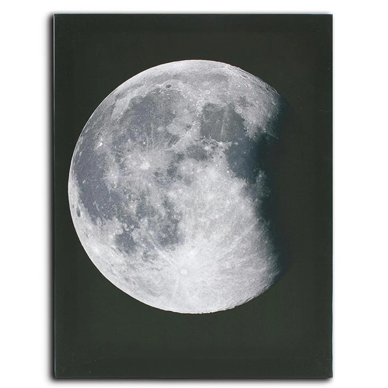 Modern Art Print on Canvas Home Wall Decor Poster Abstract The Moon 4PCS Framed Removable Resistant Removed Home Decor C0430#30 07
