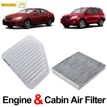 

For Toyota Camry XV40 2007 2008 2009 2010 2011 V6 3.5L Combo Engine And Pollen Cabin Air Filter
