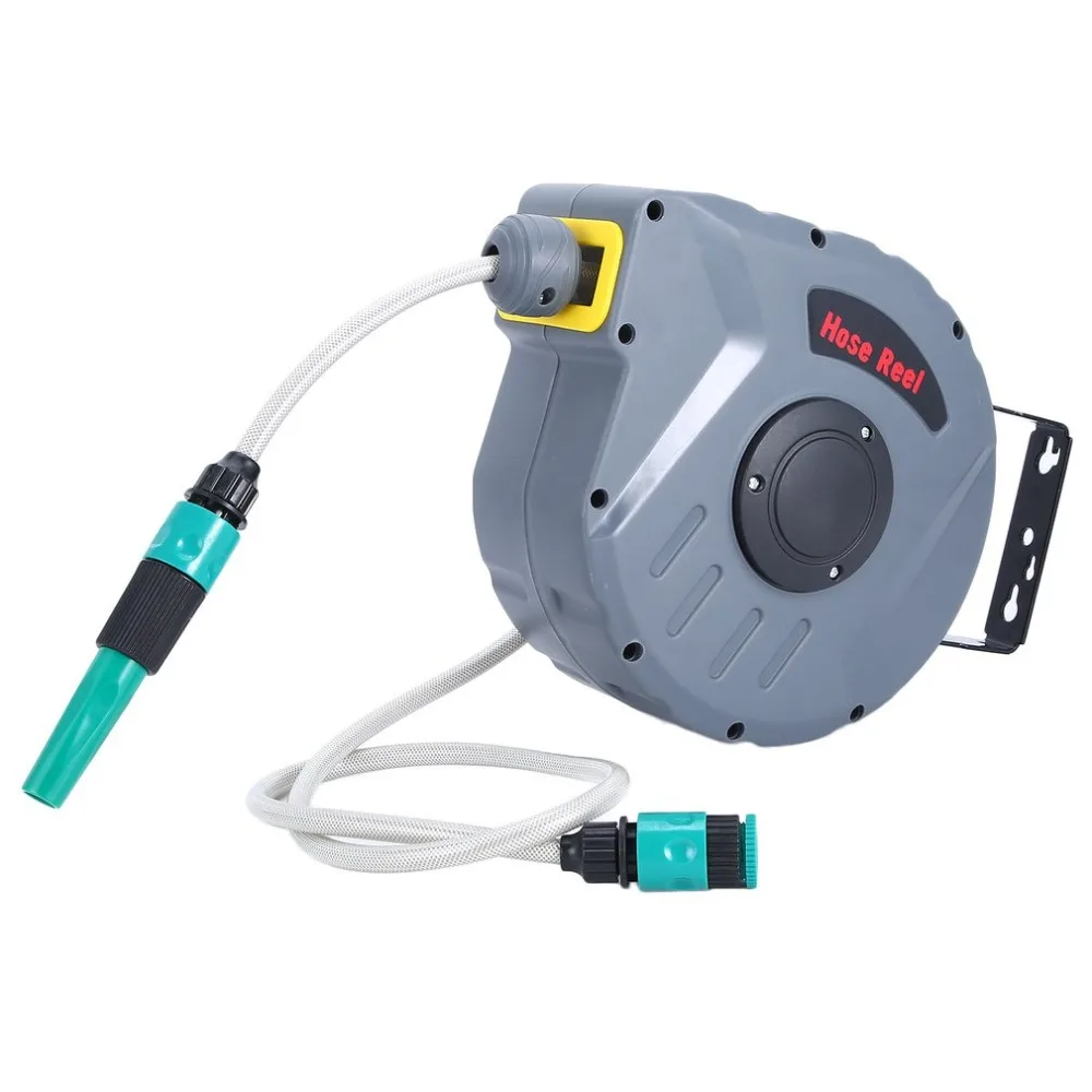 

180 Degree Rotatable Compressed Air Hose Reel With 10m/20m/30m Hose UV-Resistant Automatic Hose Reel Garage Workshop Accessories