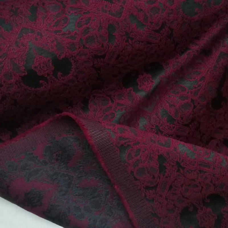Этническая жаккардовая ткань для пальто суд цветочный рельефный материал модный поли хлопок 100 см* 133 см