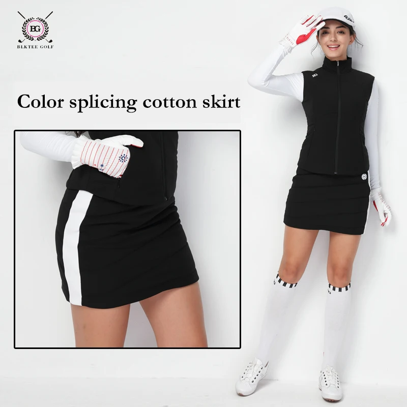 

Golf Skirts Women Thickening Cotton Warm Short Skirts Tennis Running Sportwear with Safety Short inside lady Golf Clothing 18063