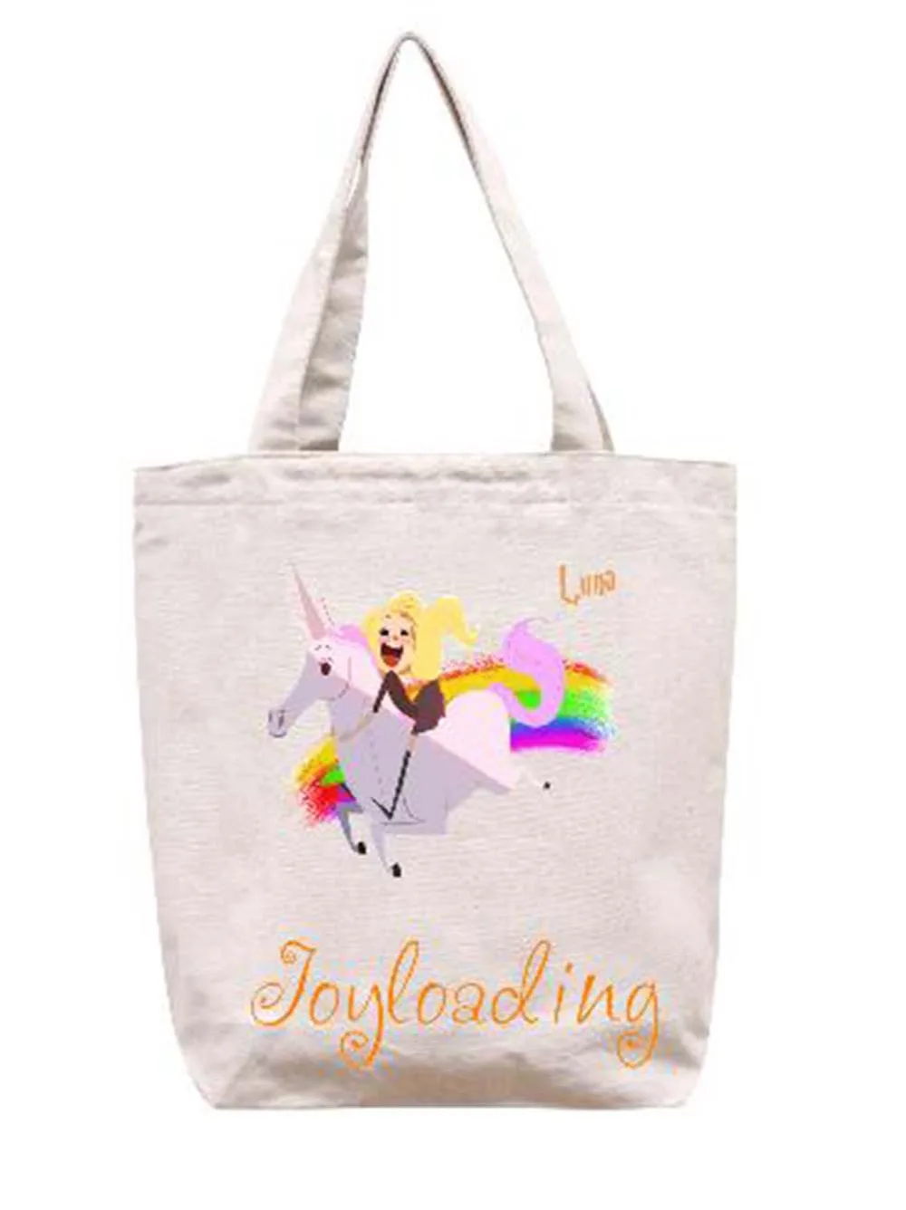 

Joyloading Fashion Cartoon Colorful Rainbow Unicorn Design Reusable Grocery Shopping Bag
