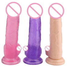 Sex Toys For Women Oversized Simulation Penis Crystal Phallus TPE Realistic Big Dildo Female Masturbation Orgasm Dick Sex Shop