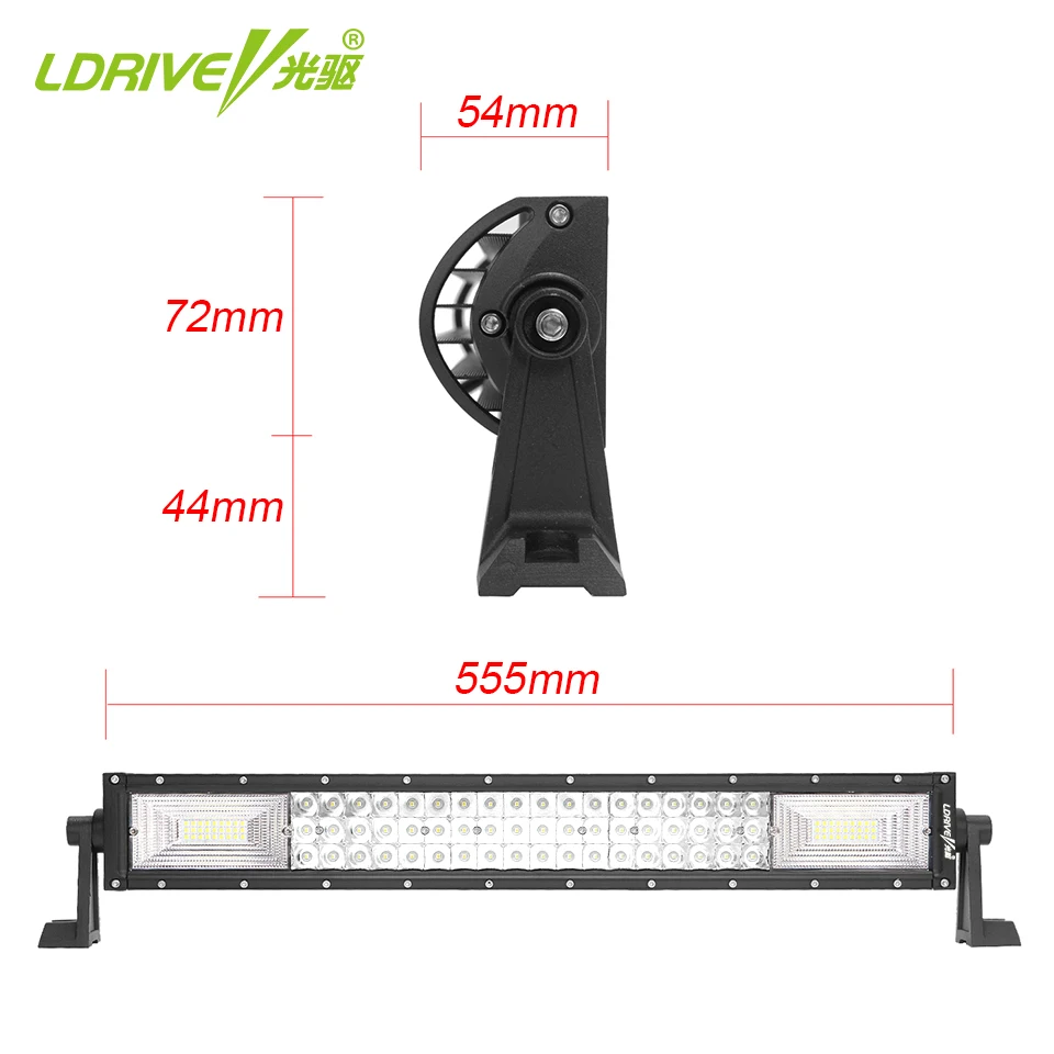 LDRIVE 7D изогнутый светодиодный светильник алюминиевый корпус 22 &quot324 Вт для