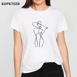 Camisetas Verano Mujer 2019 Женская Футболка Harajuku эстетика интерес рисунок корейский Kawaii Топы уличная футболка Femme
