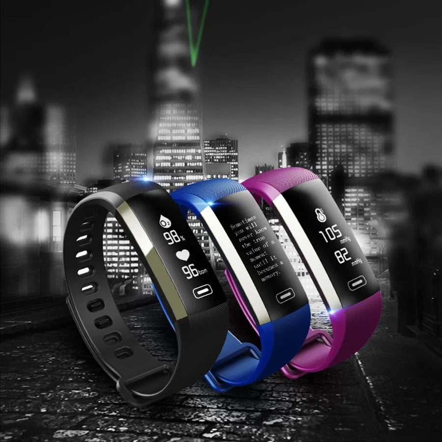 

Sport Bracelet Bluetooth 4.0 With Blood Pressure Monitor for Android iOS Sport Watch Waterproof OLED Screen Smart Watch Men