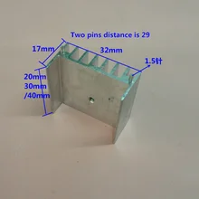 10 шт. алюминий 32*17*30 мм чип Тепловыделение Алюминиевые блоки с pin плавник кремния контролируемый мост выпрямители радиатор