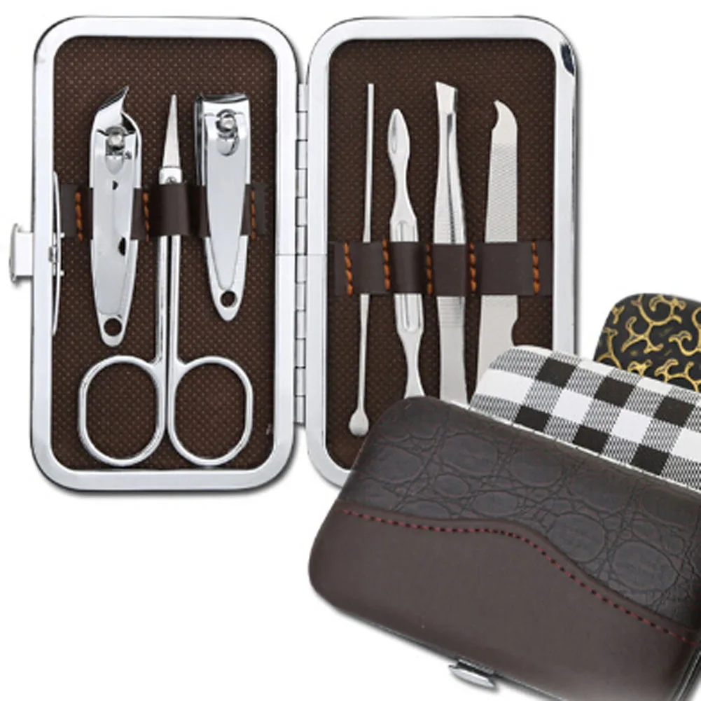 7in1 pcs Nail Clipper Kit Nail Care Set Pedicure Scissor Tweezer Knife