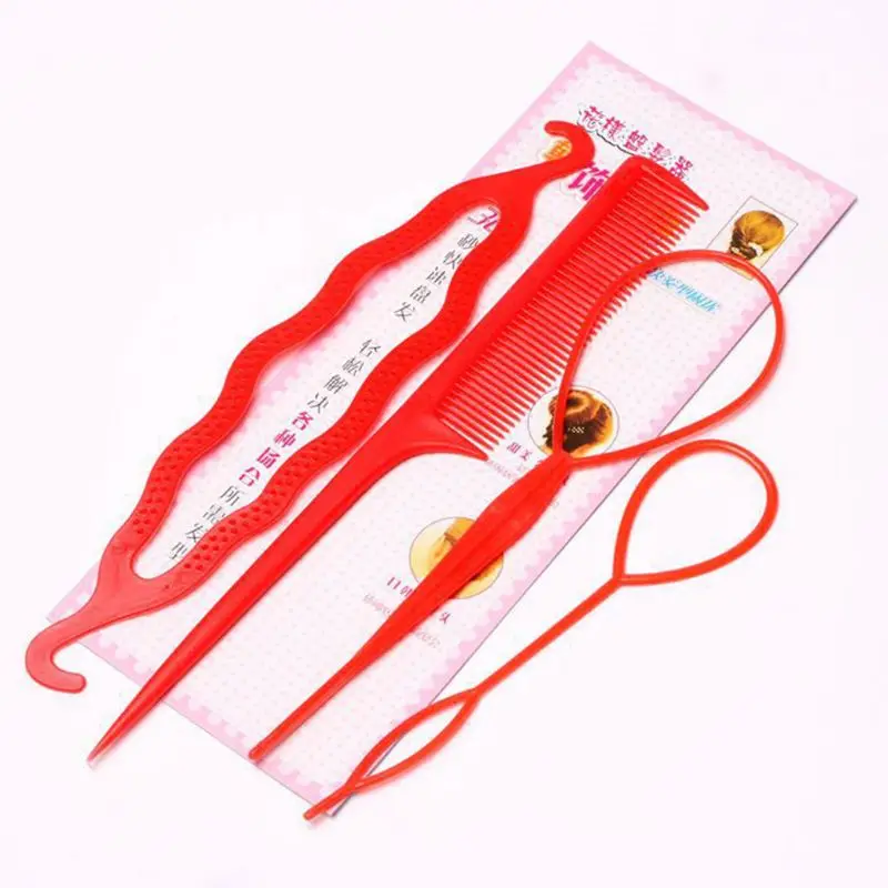 4Pcs/Set Professional Plastic Magic Hair Braiding Tools Styling Braiders Set Hair Pin Ponytail Bun Roller Maker Twist Curler Kit 4Pcs/Set Professional Plastic Magic Hair Braiding Tools Styling Braiders Set Hair Pin Ponytail Bun Roller Maker Twist Curler Kit