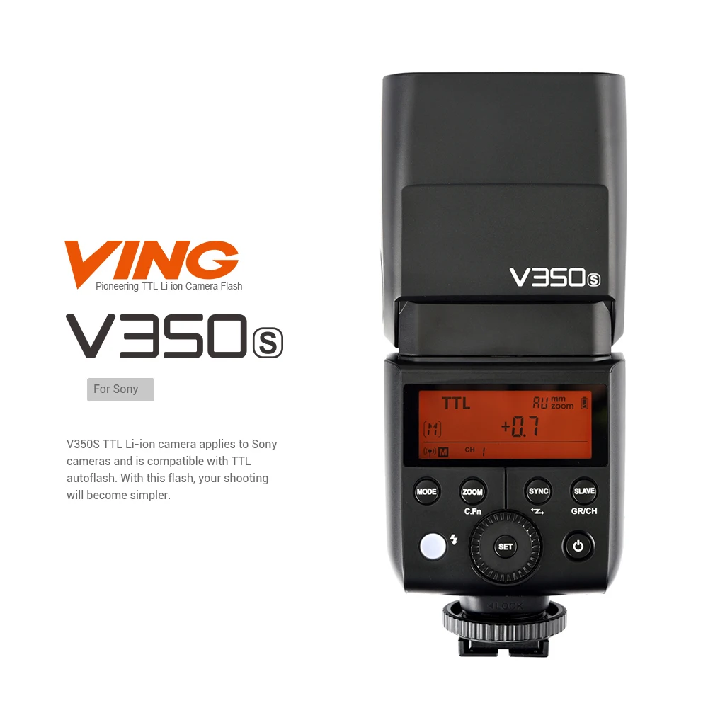 Godox V350S ttl HSS 1/8000 s со встроенным 2000 mAh Li Ion Батарея вспышки Speedlite + Xpro S Беспроводная